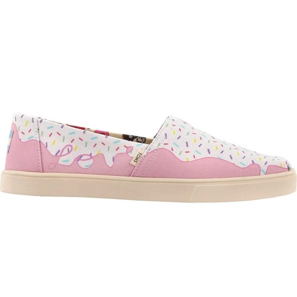 TOMS x Randy’s Donuts Slip On Shoes - Size 8 Wide - Picture 1 of 8